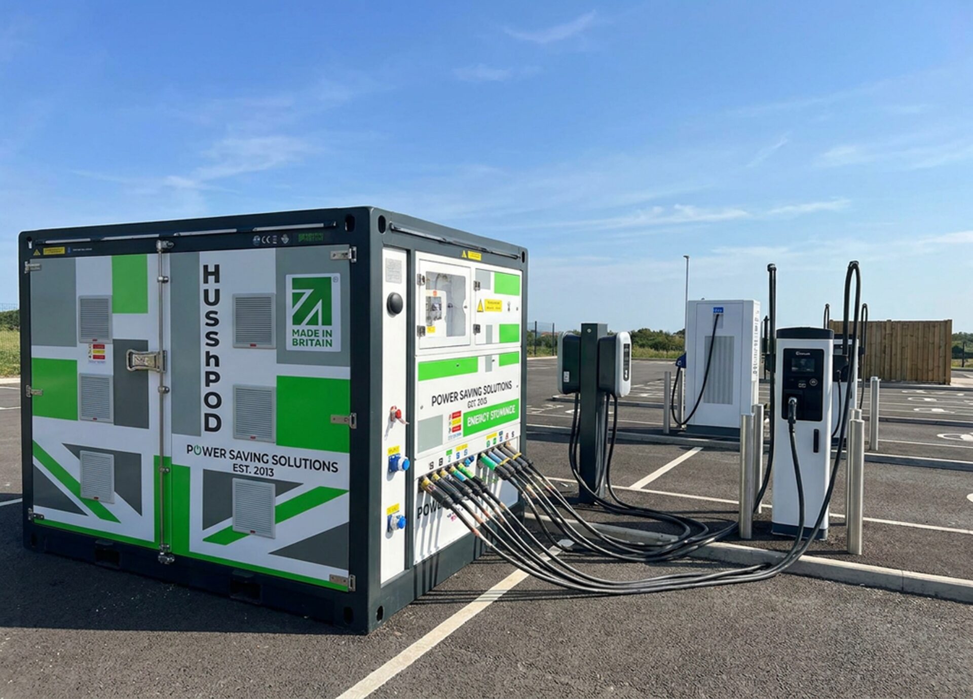 Hussh Pod 150-150 at EV charging site