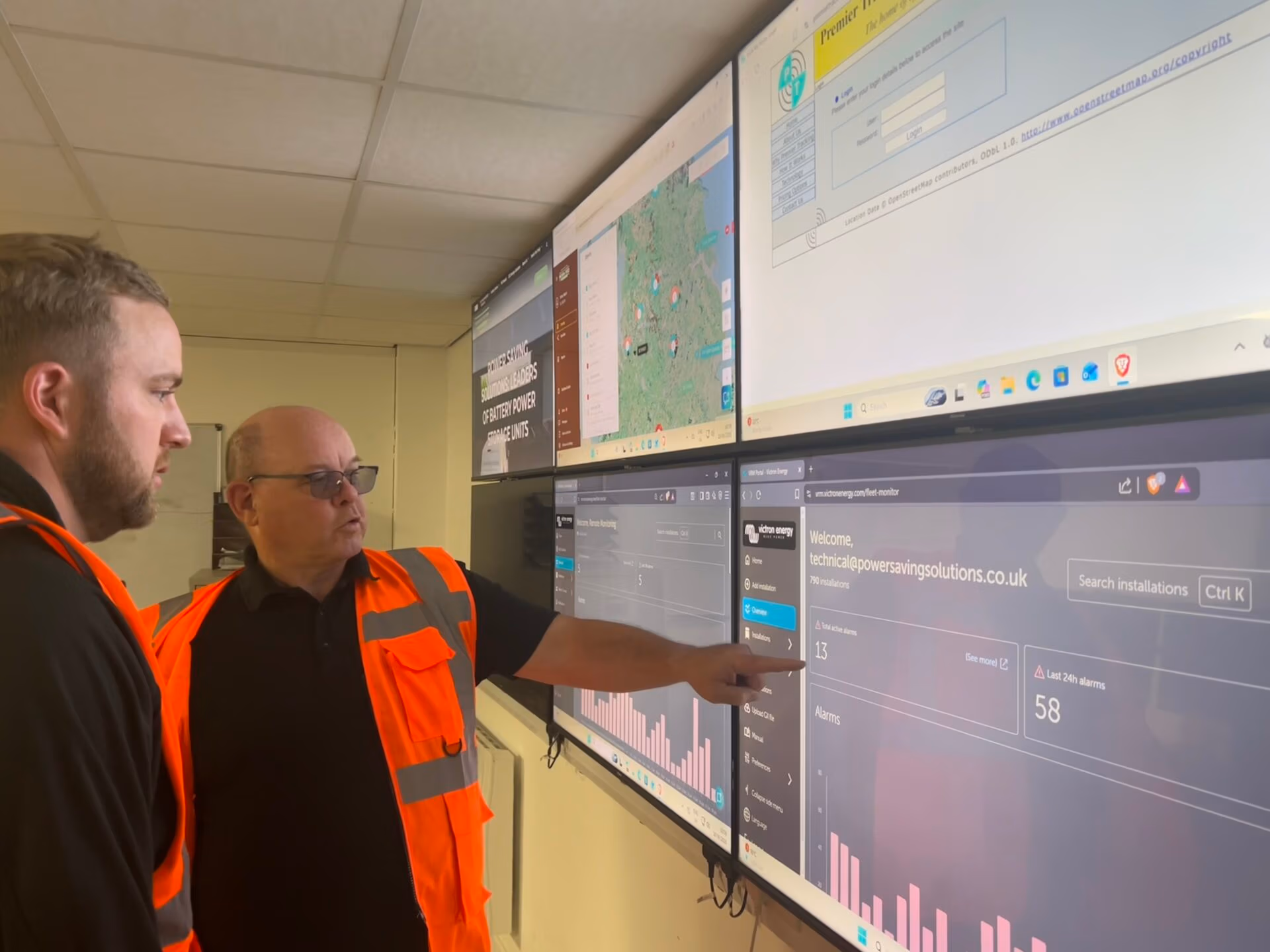 Jon Button, Service Manager with Michael Egan, Engineer for Local Power