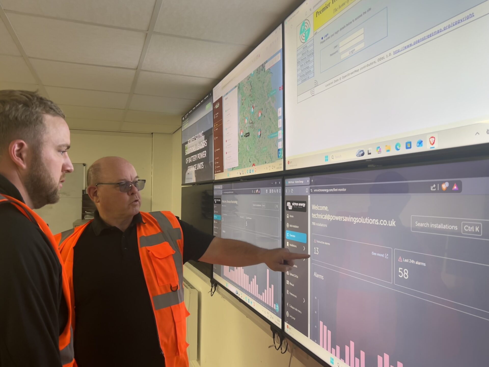 Jon Button, Service Manager with Michael Egan, Engineer for Local Power